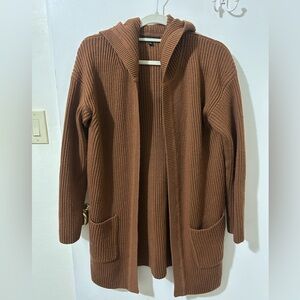 Banana Republic Burnt Orange Hooded Cardigan